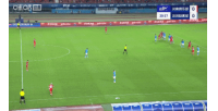 這次沒被吹！第40分鐘，鐘義浩破門后SIU慶祝，河南1-0領先新鵬城