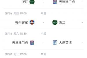 魔鬼賽程！改期后浙江9天3賽 津門虎8天內(nèi)對陣英博、浙江、海港！