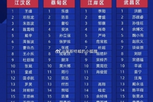 武漢“漢超”公布球員名單，此前隨江漢區(qū)訓(xùn)練的劉邵子洋未在列