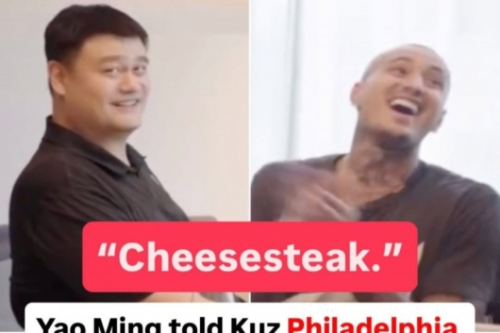 庫茲馬：最喜歡的美國城市？姚明：費城 因為牛肉奶酪三明治??