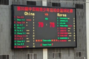 中日韓運動會中國U16男籃79-78險勝韓國隊 張懿趙杰21分全隊最高